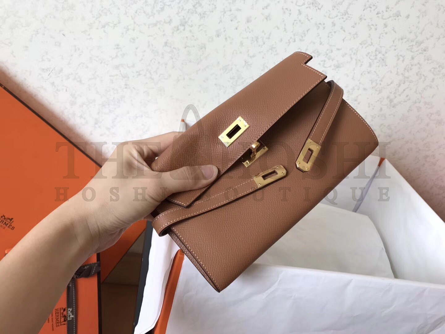 H**me5 Kelly Classic Long Wallet In Brown Epsom Leather Master Quality