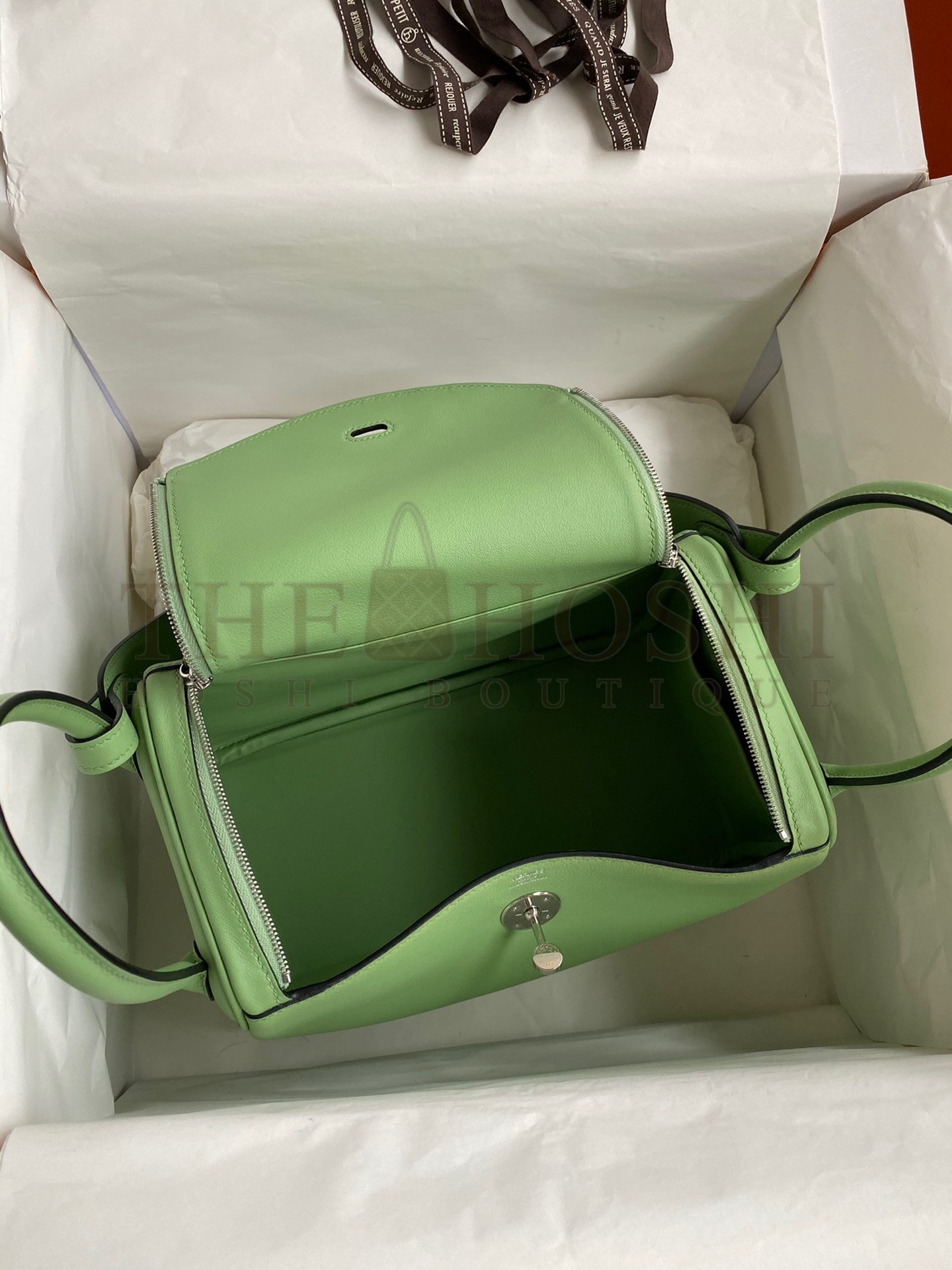 H**me5 Lindy 26 Handmade Bag In Vert Cypres Swift Calfskin Master Quality