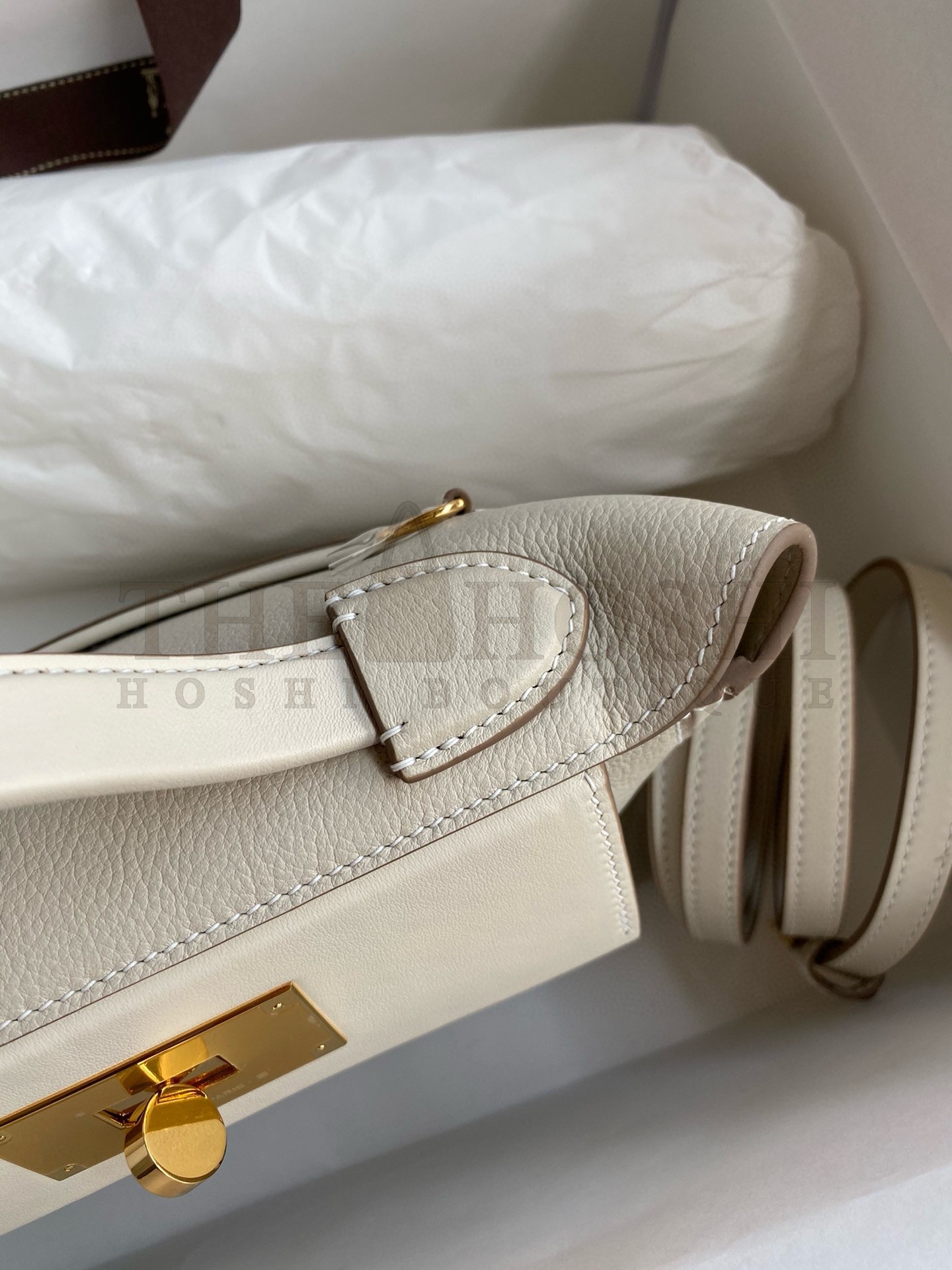 H**me5 24/24 Mini 21 Handmade Bag in Craie Evercolor Leather Master Quality