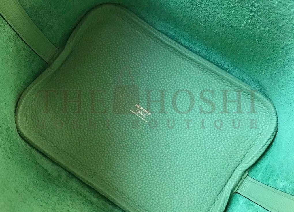 H**me5 Vert Criquet Picotin Lock PM 18cm Handmade Bag Master Quality