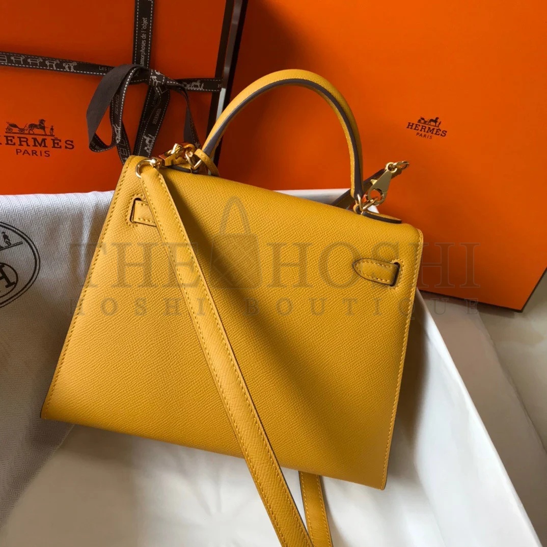H**me5 Kelly 25cm Sellier Bag in Jaune Ambre Epsom Calfskin GHW Master Quality