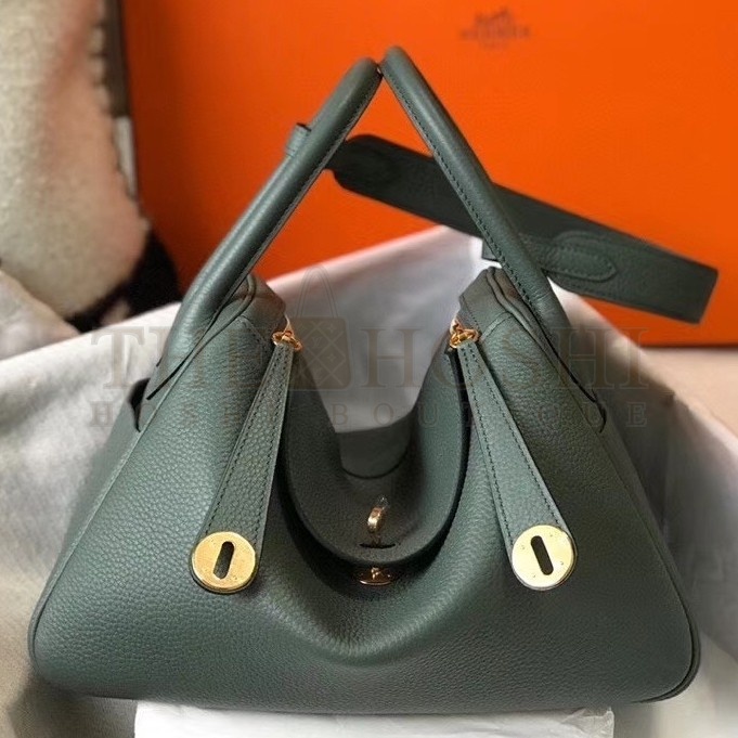 H**me5 Lindy 26cm Bag In Vert Amande Clemence With GHW Master Quality
