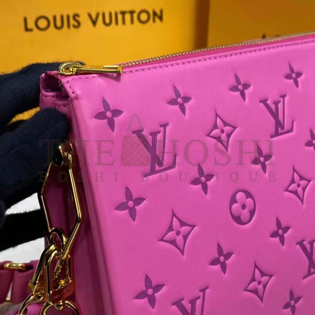 L0vis Vvtt0n LV Women Cruissin PM Handbag Pink Purple Monogram Embossed Puffy Lambskin Master Quality