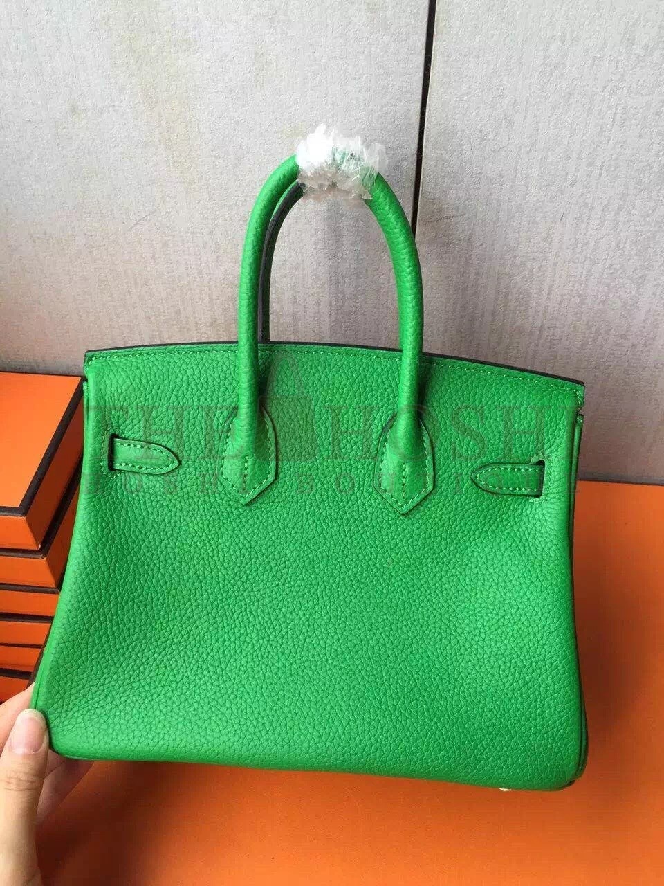 H**me5 Bambou Birkin 25cm Clemence Handmade Bag Master Quality