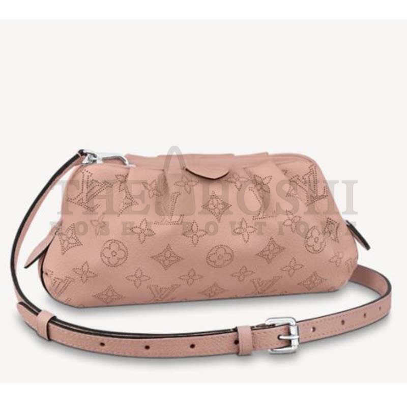 L0vis Vvtt0n LV Women Scala Mini Pouch Magnolia Pink Mahina Perforated Calf Leather Master Quality