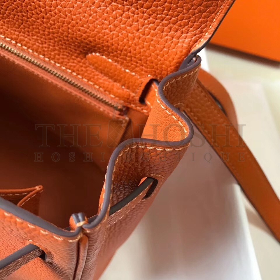 H**me5 Orange Clemence Kelly 25cm GHW Bag Master Quality