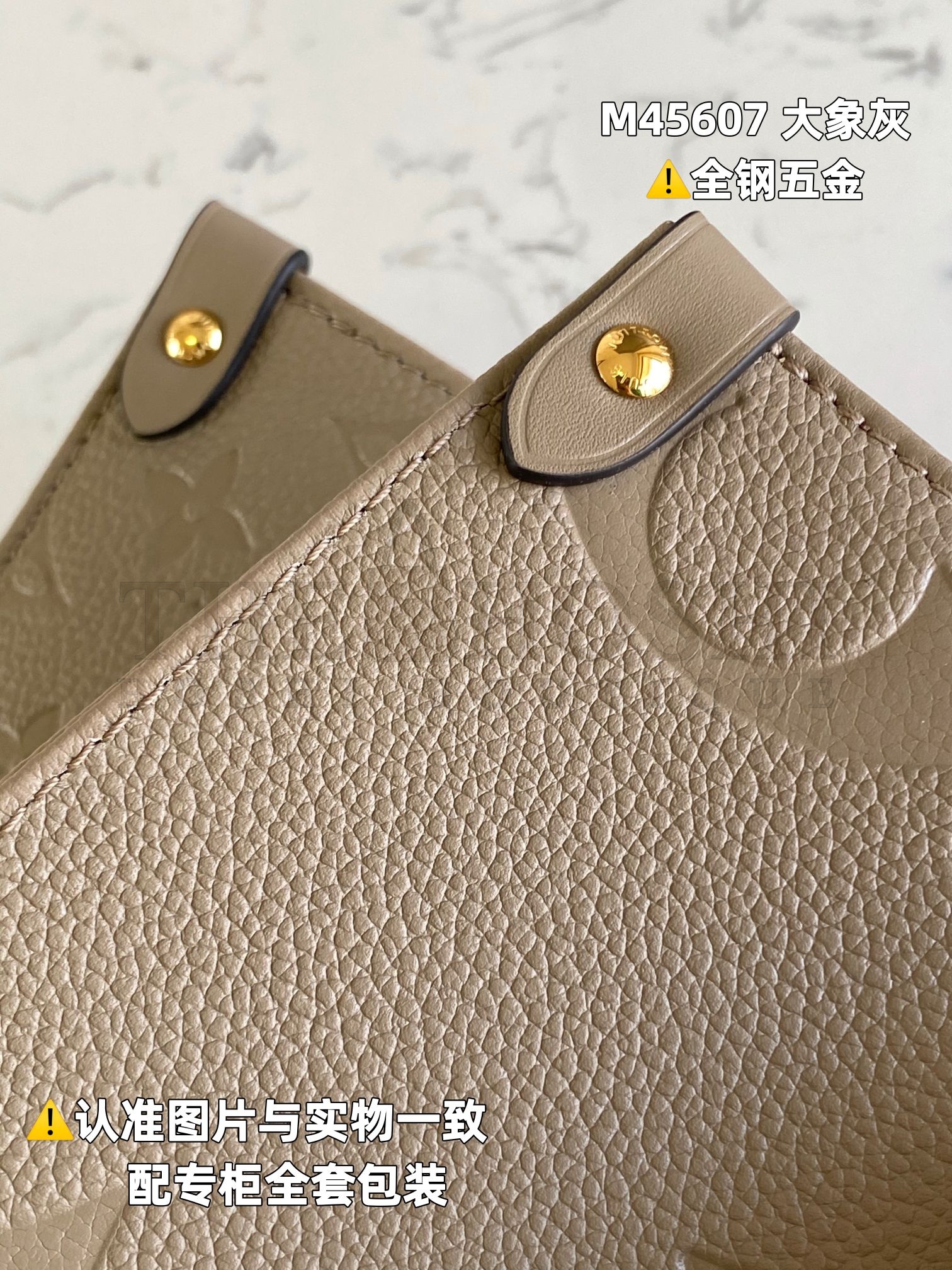 L0vis Vvtt0n LV Women Onthego MM Tote Bag Monogram Embossed Grained Cowhide M45607 Master Quality