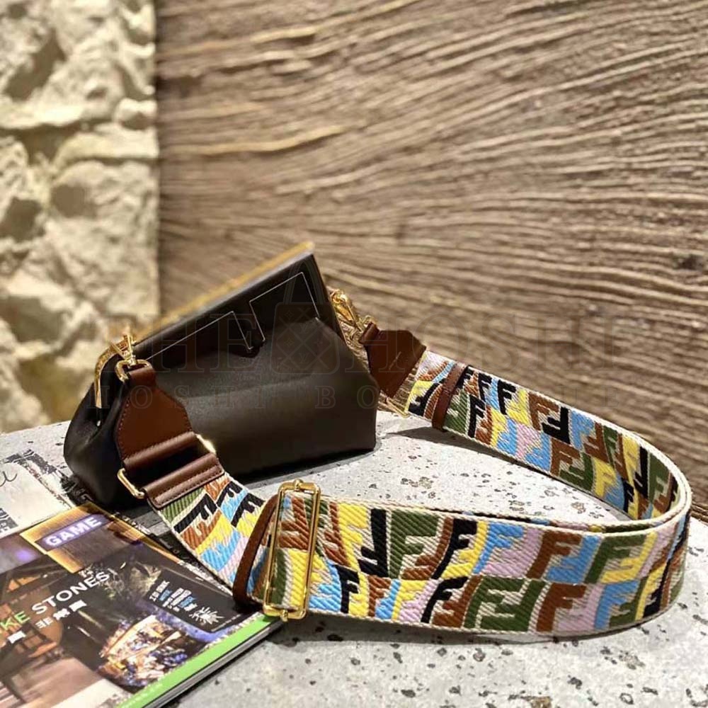 F**di Women First Small Nappa Leather Bag-Maroon Master Quality