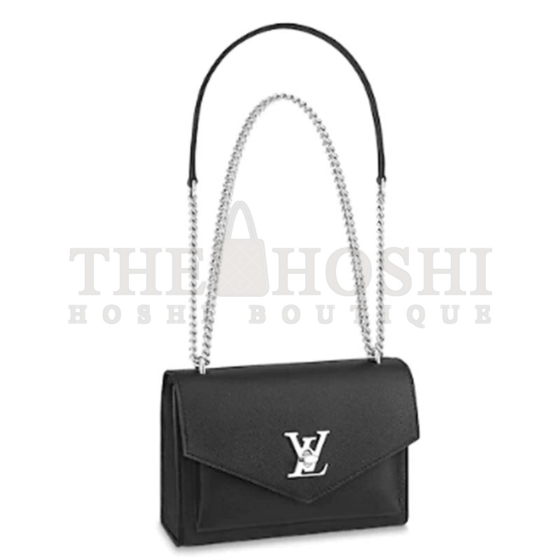 L0vis Vvtt0n LV Women Mylockme Chain Bag Black Soft Grained Calfskin Master Quality