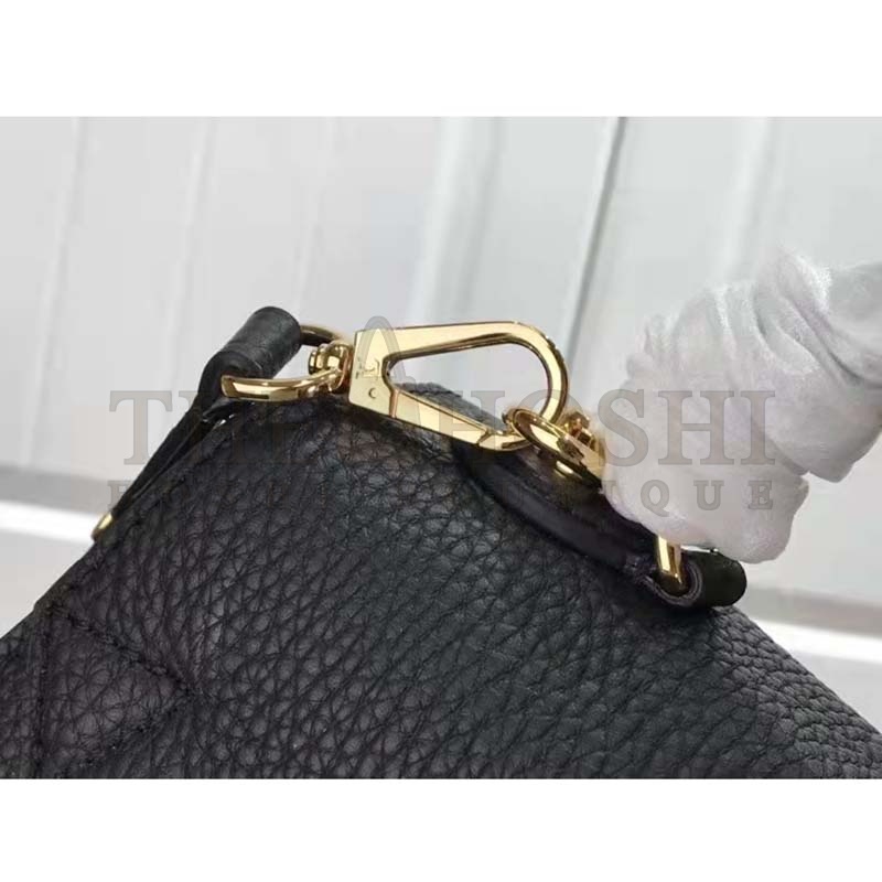 L0vis Vvtt0n LV Women Twist One Handle BB Handbag Black Taurillon Cowhide Master Quality