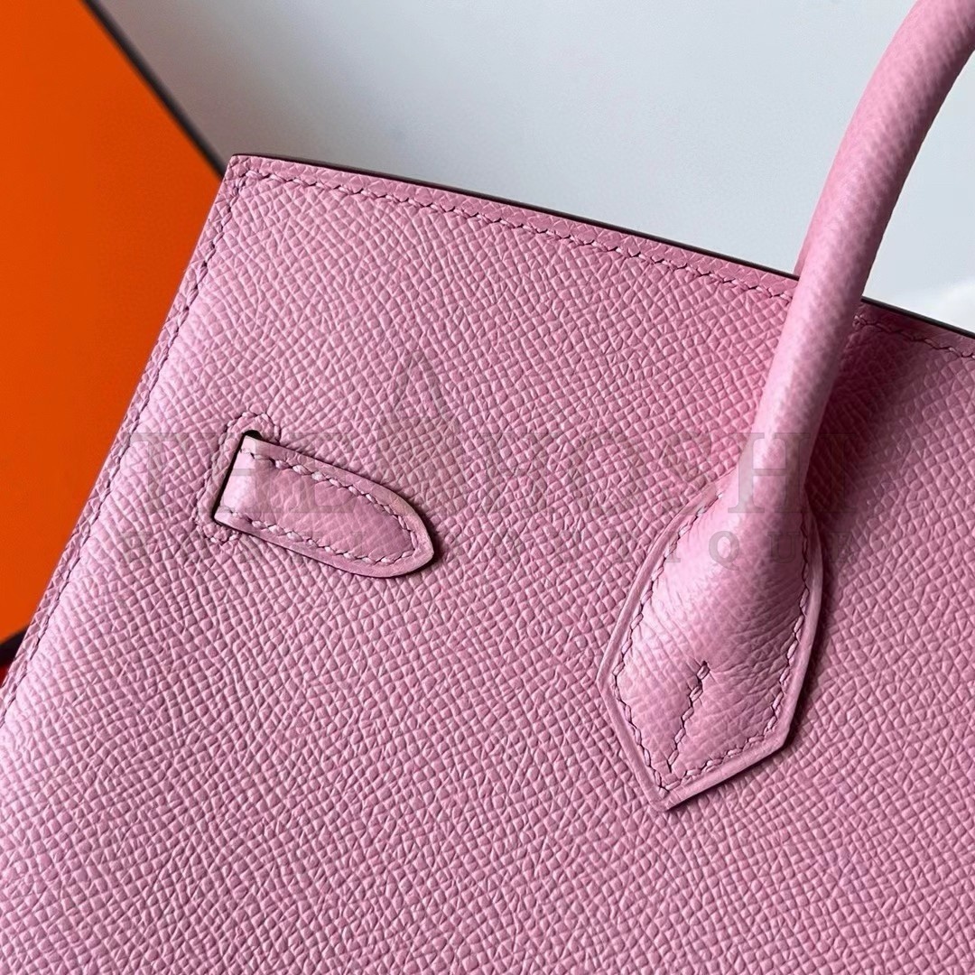 H**me5 Birkin 25 Sellier Handmade Bag In Rose Confetti Epsom Calfskin Master Quality