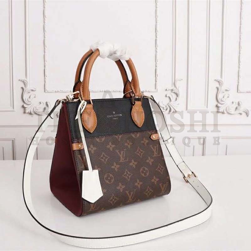 L0vis Vvtt0n LV Women Fold Tote MM Monogram Canvas Calfskin Leather Master Quality