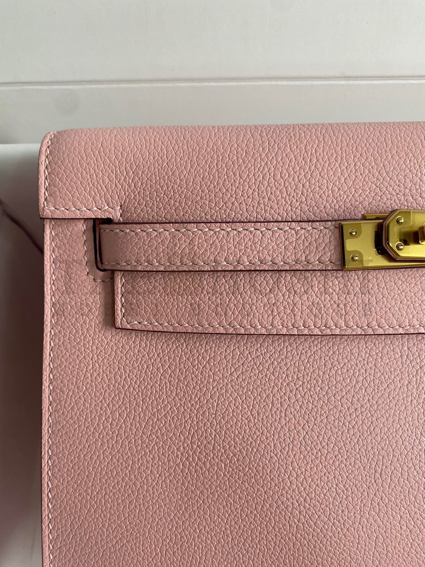 H**me5 Kelly Danse II Handmade Bag In Rose Sakura Evercolor Calfskin Master Quality