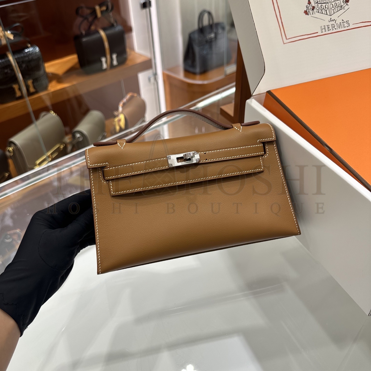 H**me5 Kelly Pochette Swift Bag Handmake 22x12x7cm Master Quality