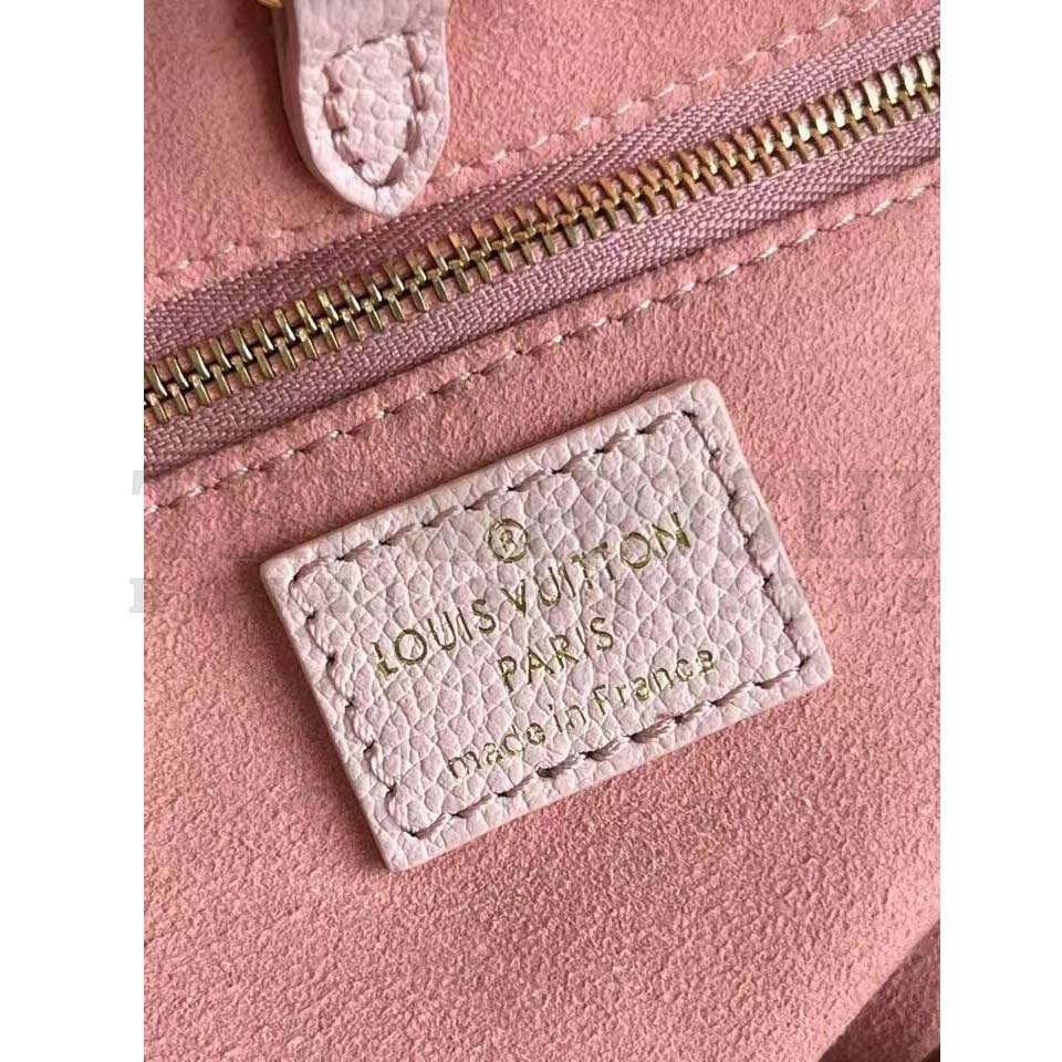 L0vis Vvtt0n LV Women OnTheGo PM Tote Bag Pink Sprayed Embossed Grained Cowhide Master Quality