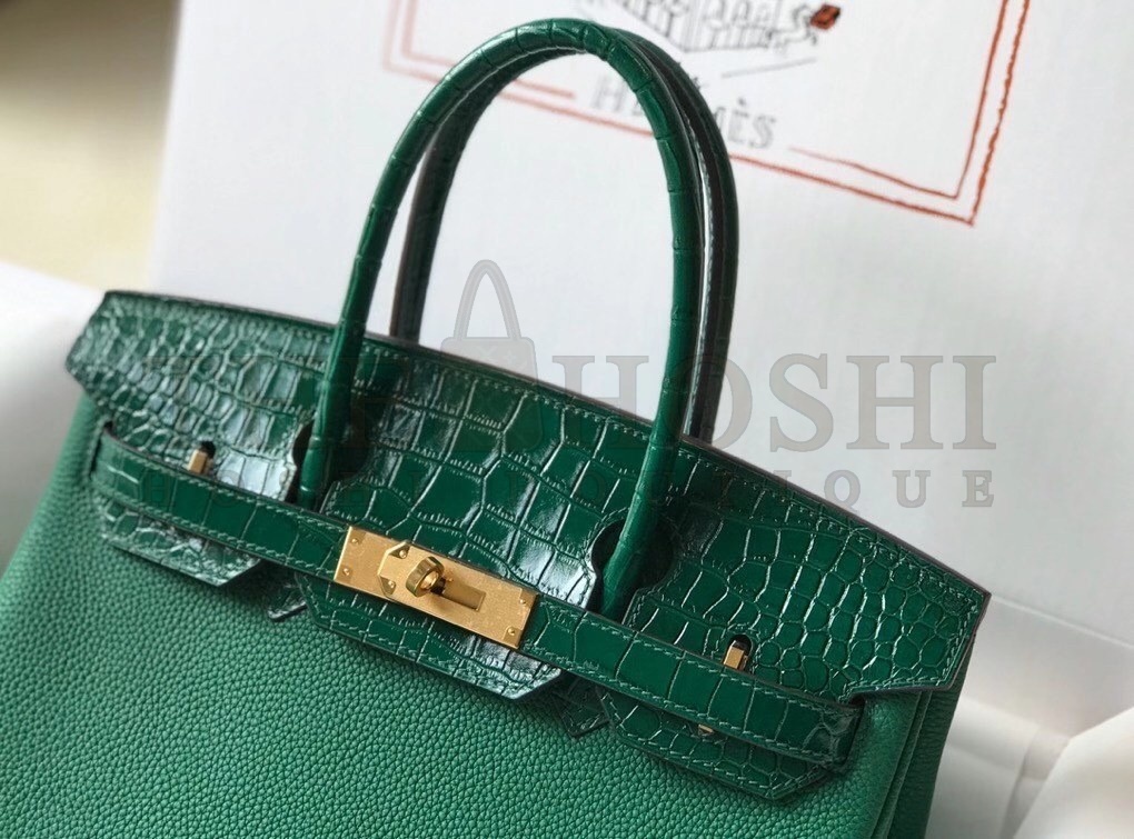 H**me5 Touch Birkin 30cm Limited Edition Green Bag Master Quality