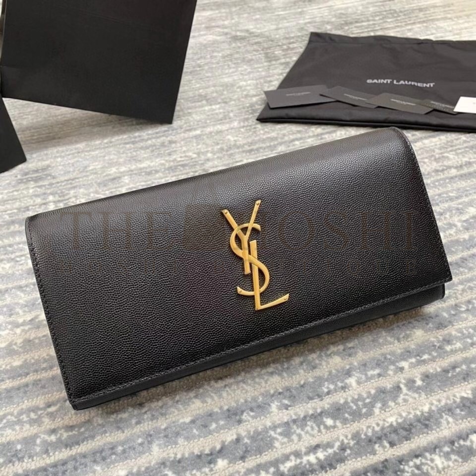 Sa1nt Lau*nt Kate Clutch In Black Grained Leather Master Quality