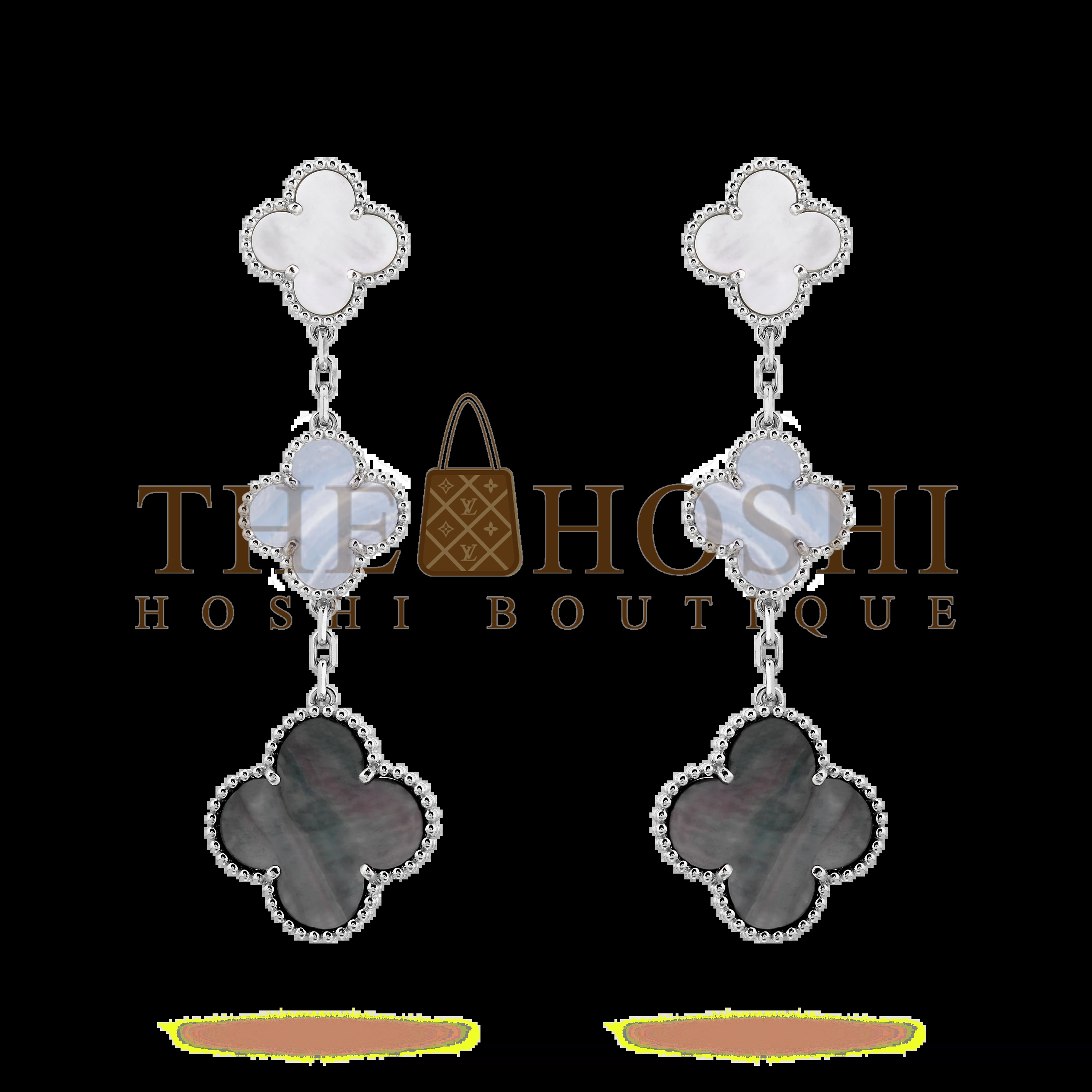 V*n Cl**f & Arpels Magic Alhambra earrings, 3 motifs Master Quality