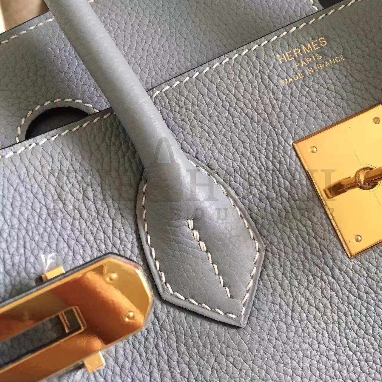 H**me5 Blue Lin Birkin 35cm Clemence Handmade Bag Master Quality