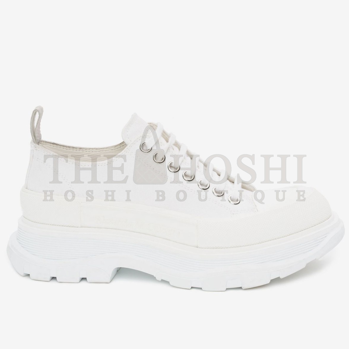 A1exa*der Mcqv*en Women's White Tread Slick Lace Up Sneakers Master Quality