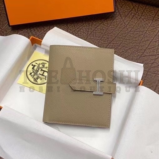 H**me5 Bearn Compact Wallet In Trench Epsom Leather Master Quality