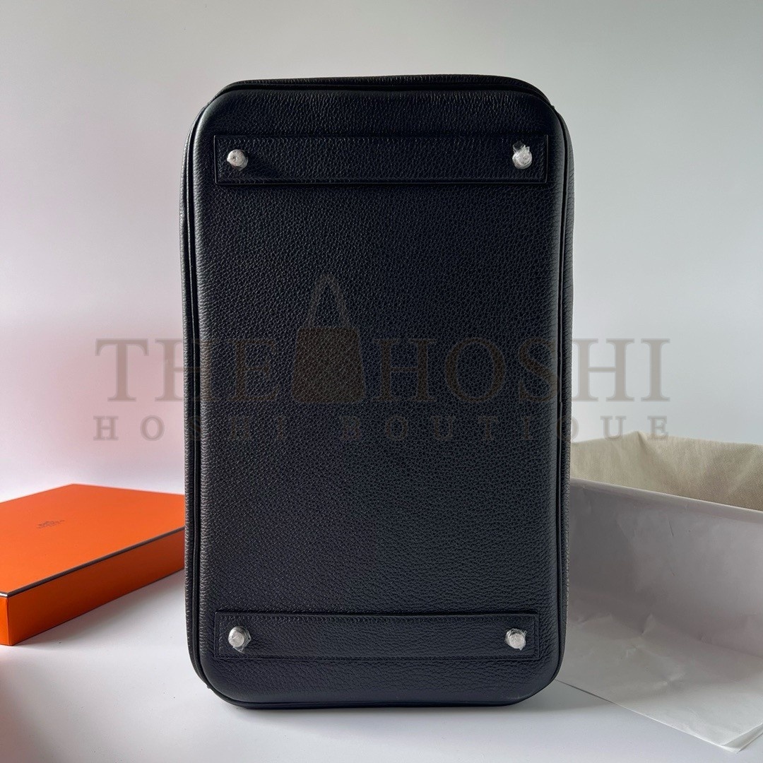 H**me5 HAC Birkin 40 Handmade Bag in Black Clemence Leather Master Quality