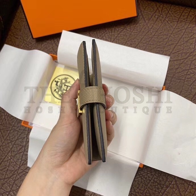 H**me5 Bearn Compact Wallet In Trench Epsom Leather Master Quality