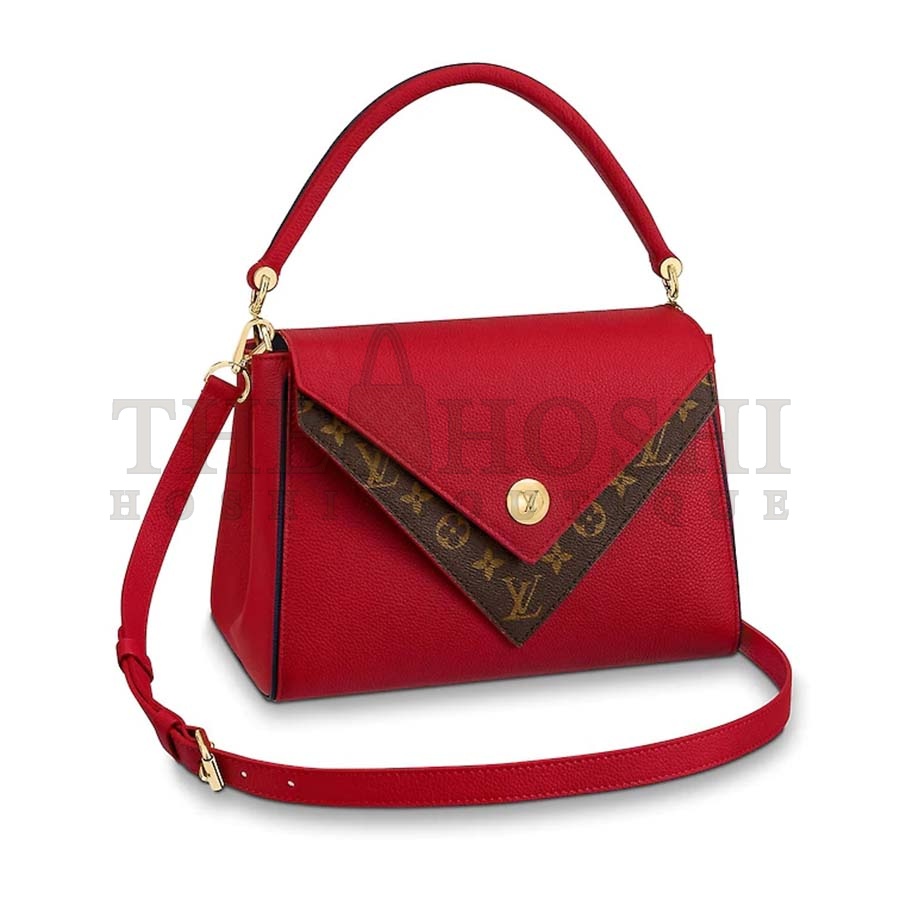 L0vis Vvtt0n LV Women Double V Handbag in Small-Grained Calf Leather Master Quality