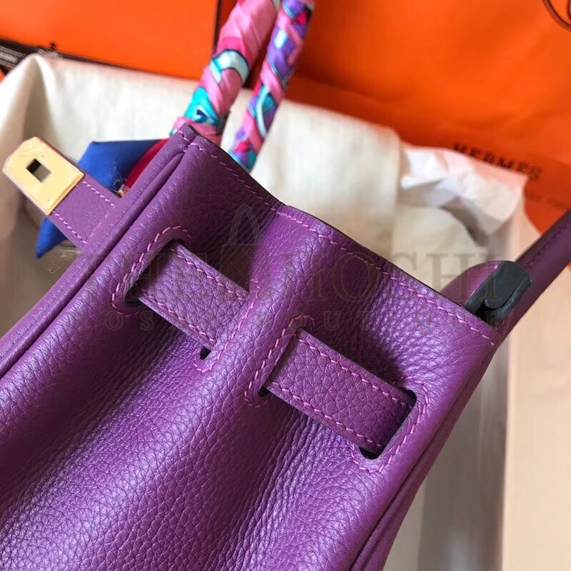 H**me5 Ultraviolet Birkin 30cm Clemence Handmade Bag Master Quality