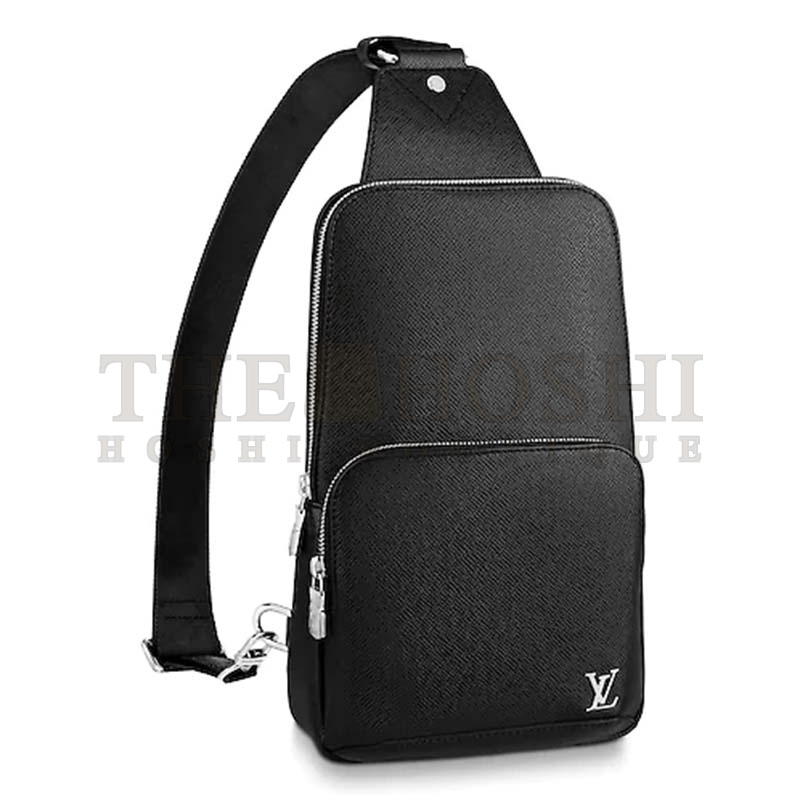 L0vis Vvtt0n LV Men Avenue Sling Bag Taiga Leather-Black Master Quality