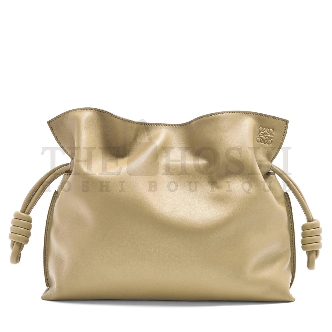 L0ew* Flamenco Clutch Bag In Clay Green Calfskin Master Quality