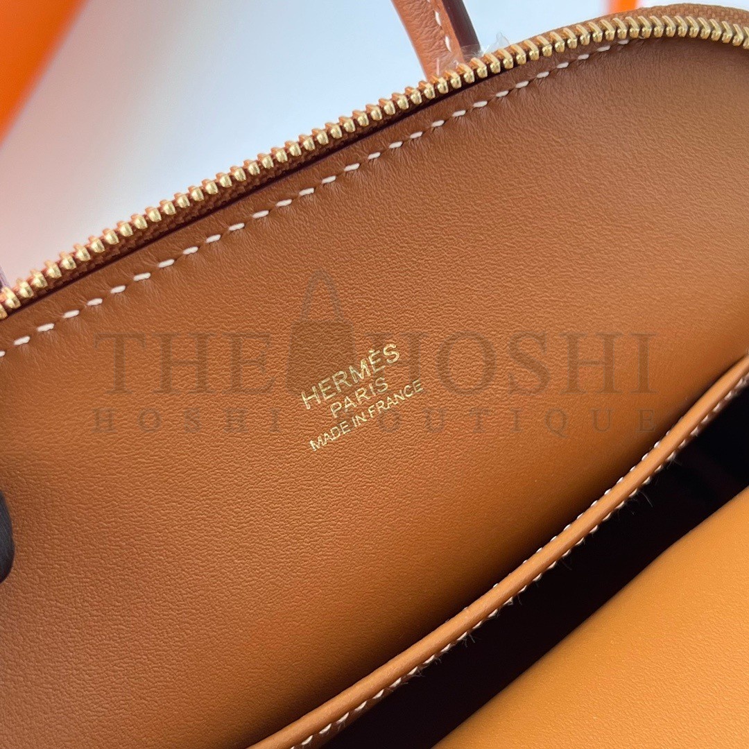 H**me5 Bolide 1923 Mini Handmade Bag In Gold Evercolor Calfskin Master Quality