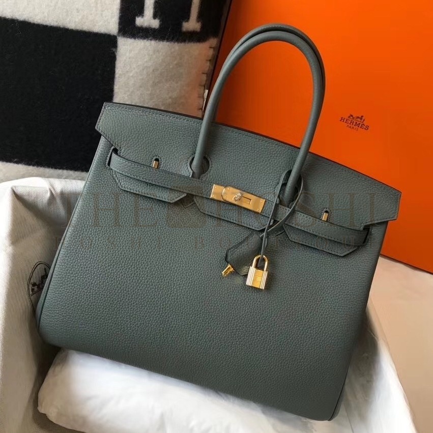 H**me5 Vert Amande Clemence Birkin 35cm Bag Master Quality