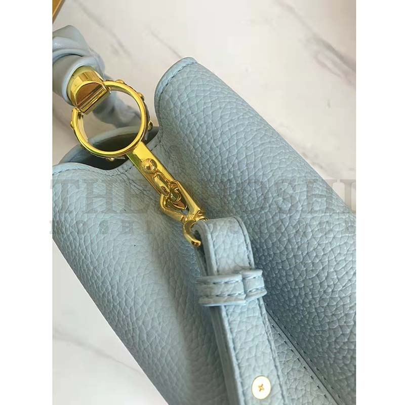 L0vis Vvtt0n LV Women Capucines BB Handbag Dusk Blue Taurillon Calfskin Master Quality