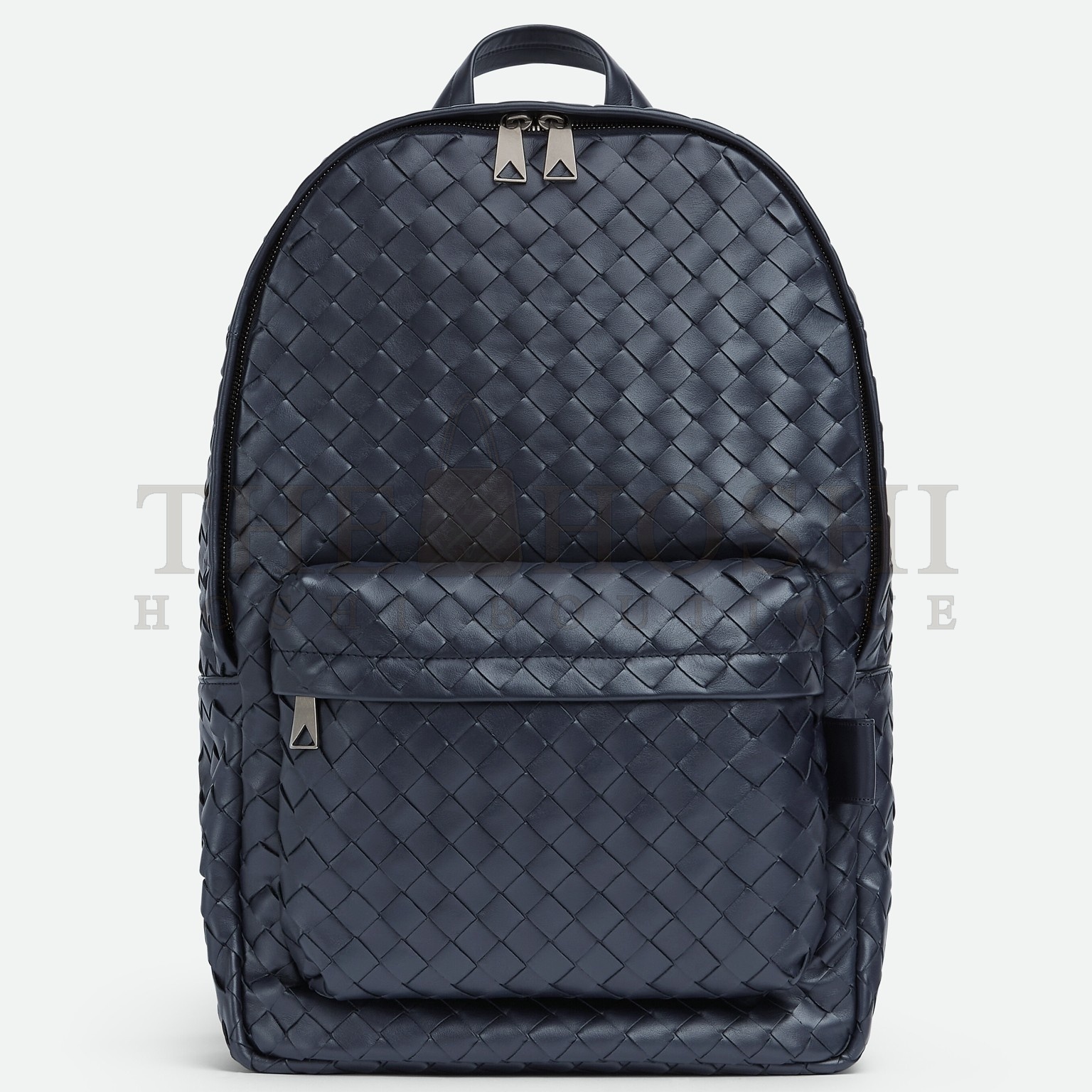 B0tt*ga Ven*ta Medium Backpack In Dark Blue Intrecciato Calfskin Master Quality