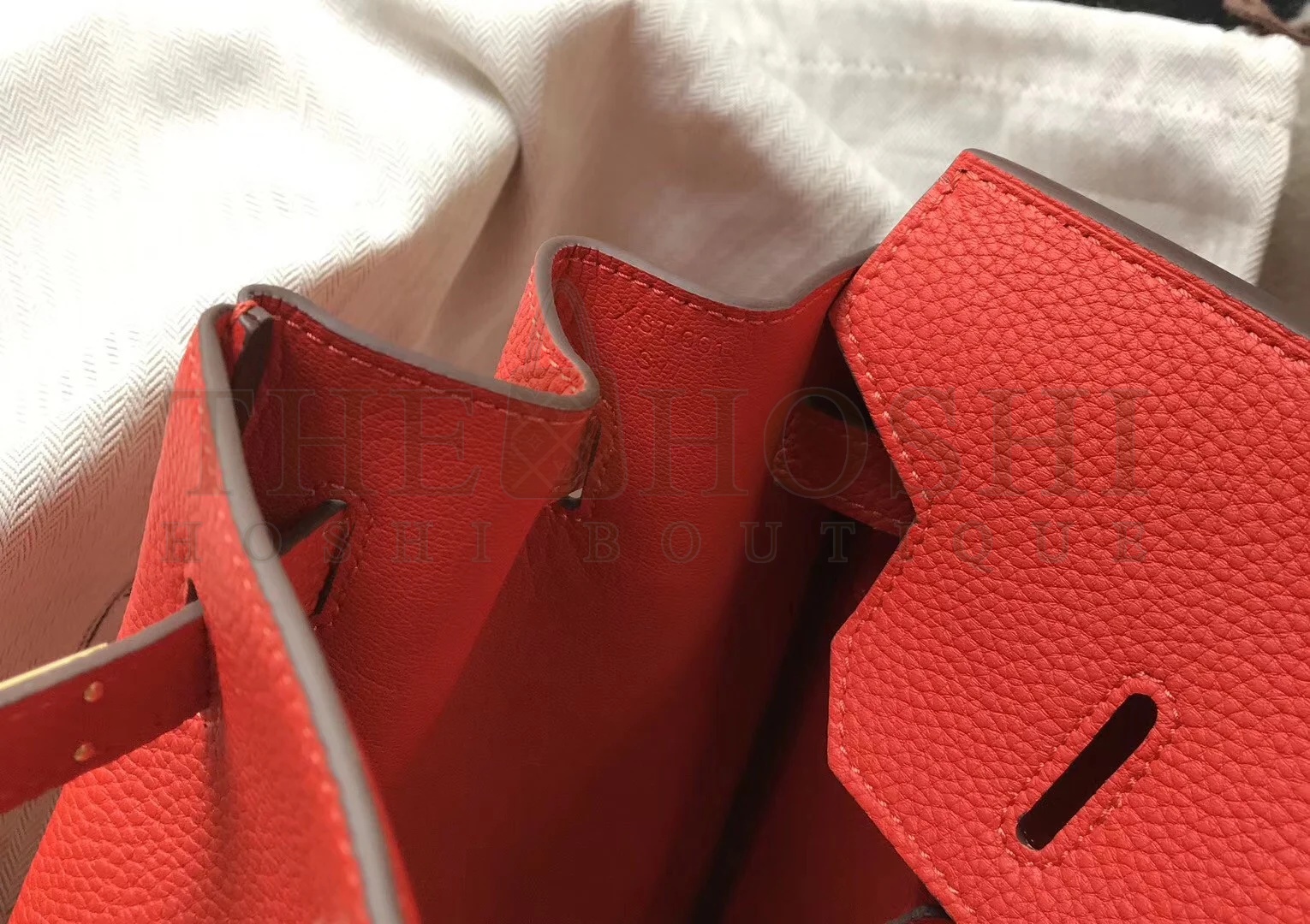 H**me5 Birkin 35 Bag in Red Clemence Leather with GHW Master Quality