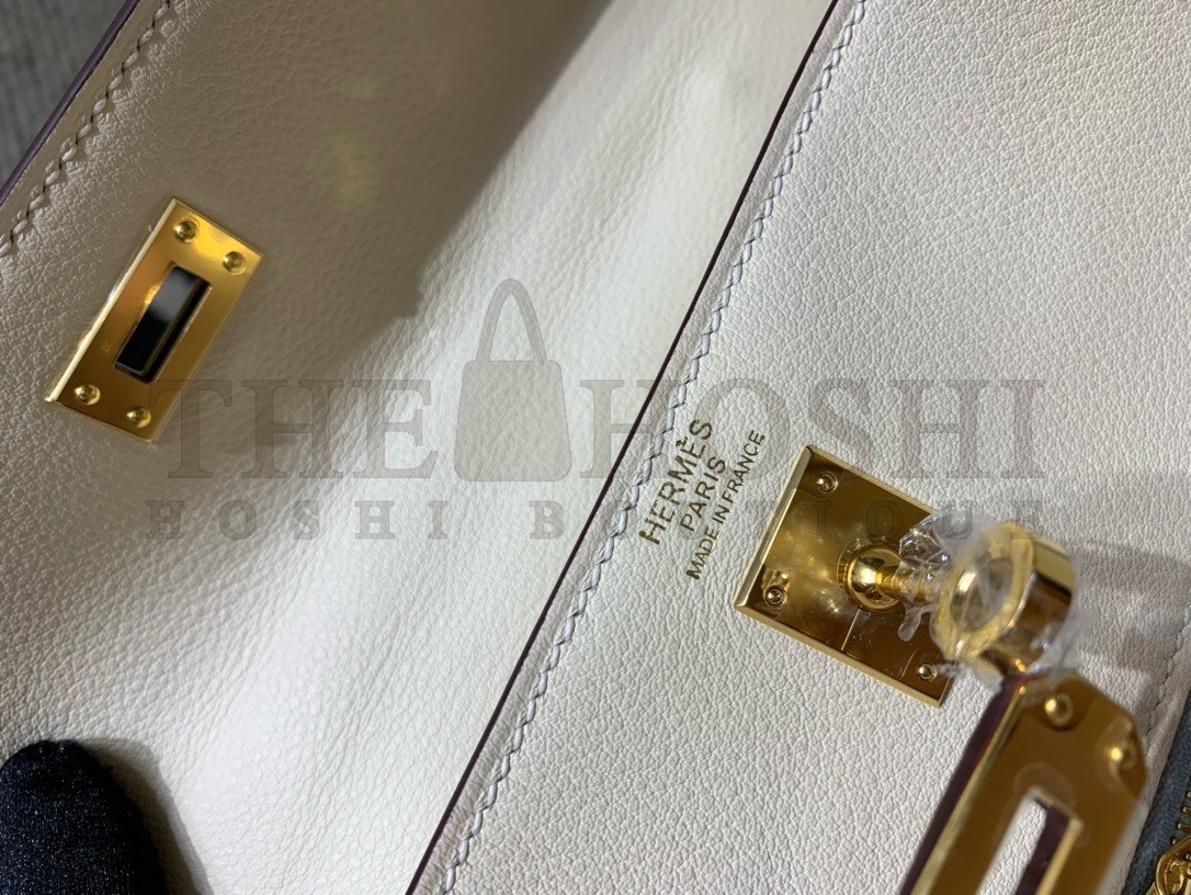 H**me5 Kelly Colormatic 25 Handmade Bag in Nata Swifit Leather Master Quality