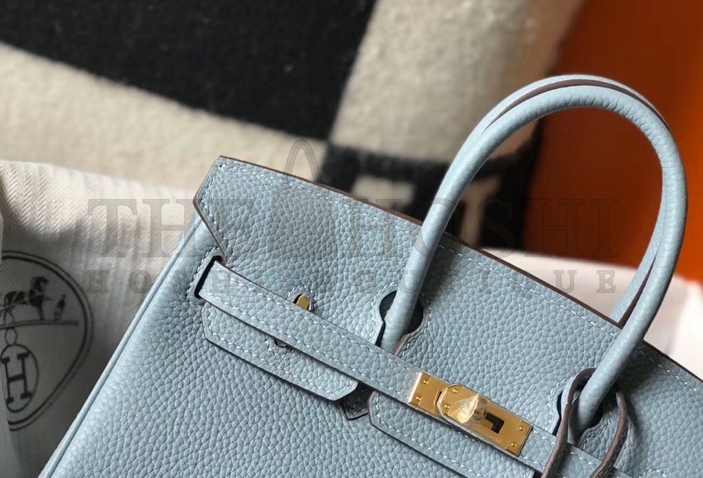 H**me5 Birkin 25cm Bag In Blue Lin Clemence Leather Master Quality