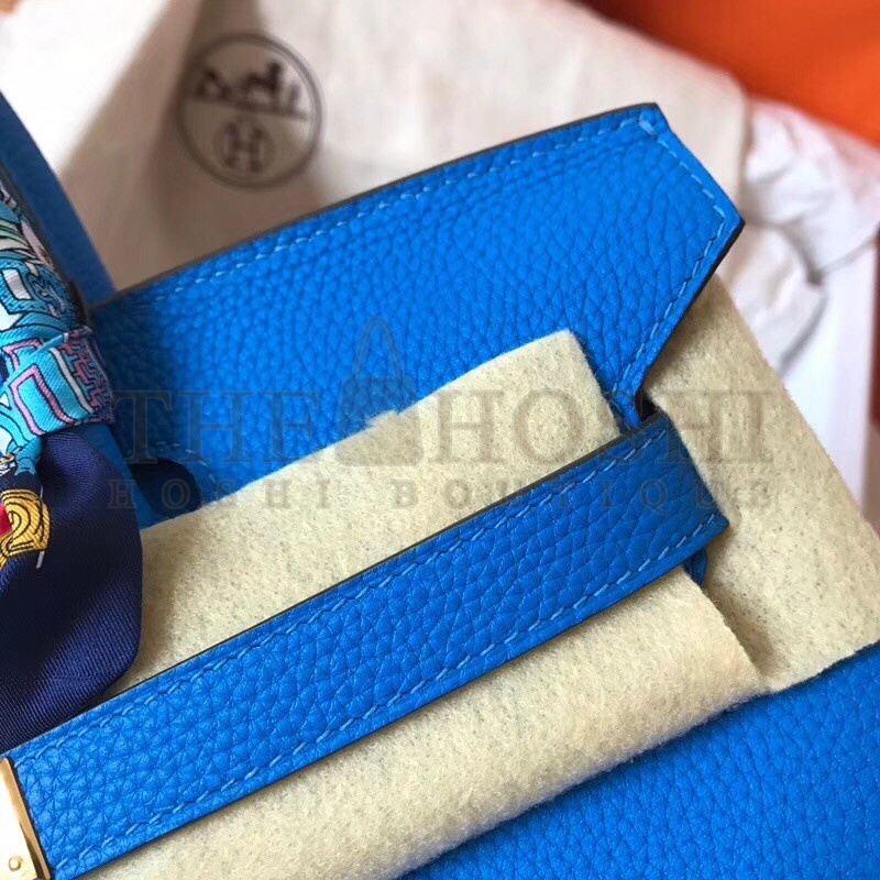 H**me5 Blue Birkin 30cm Clemence Handmade Bag Master Quality