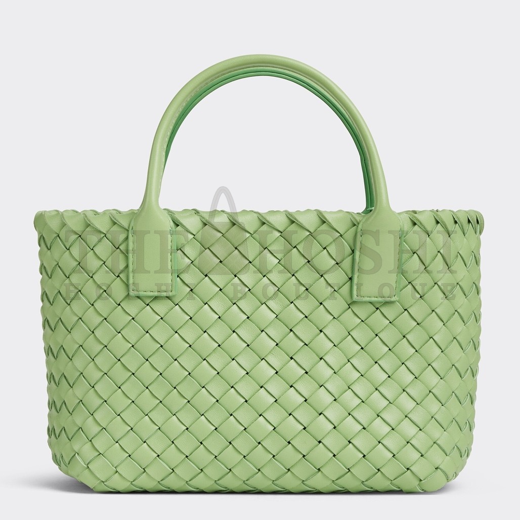 B0tt*ga Ven*ta Cabat Mini Bag In Pistachio Intrecciato Lambskin Master Quality