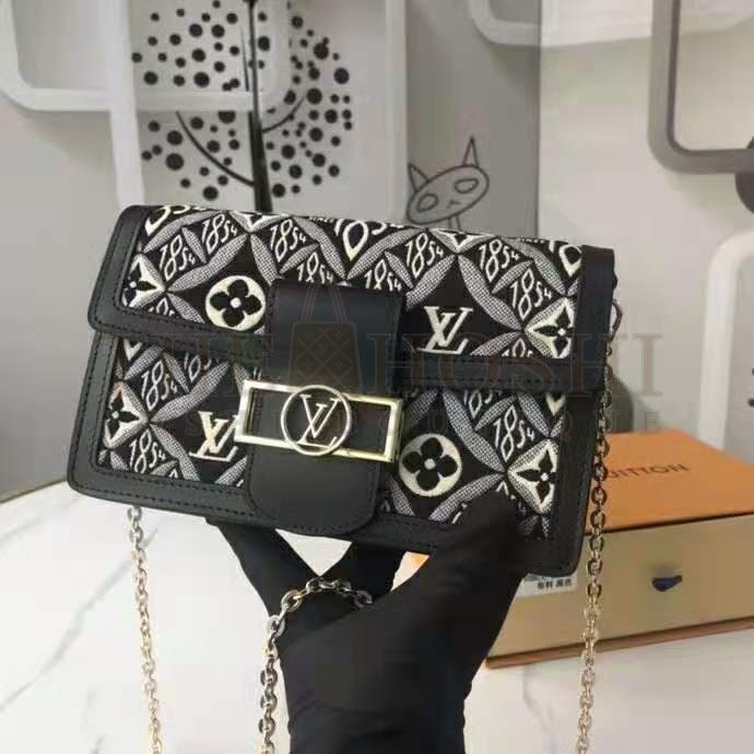 L0vis Vvtt0n LV Women Since 1854 Dauphine Chain Wallet Monogram Flowers Cowhide-Leather Master Quality