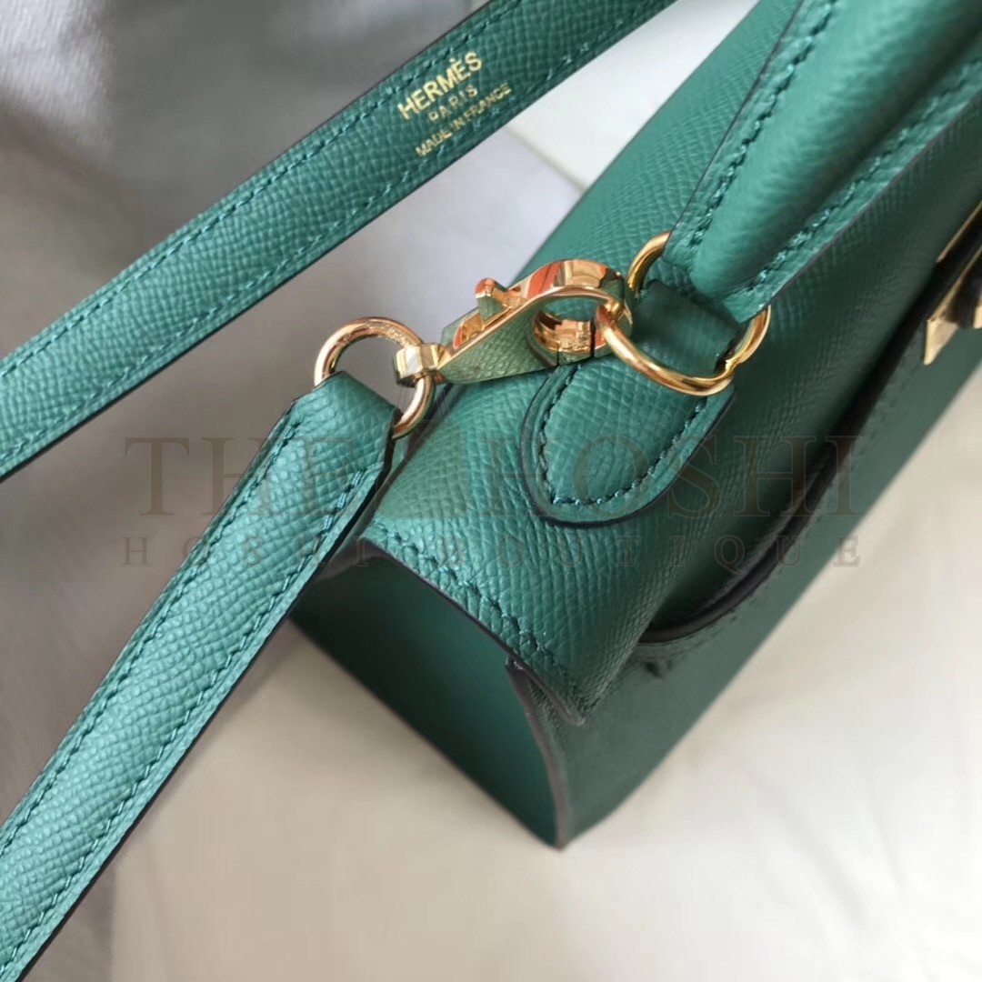 H**me5 Kelly 25cm Sellier Bag In Malachite Epsom Leather Master Quality