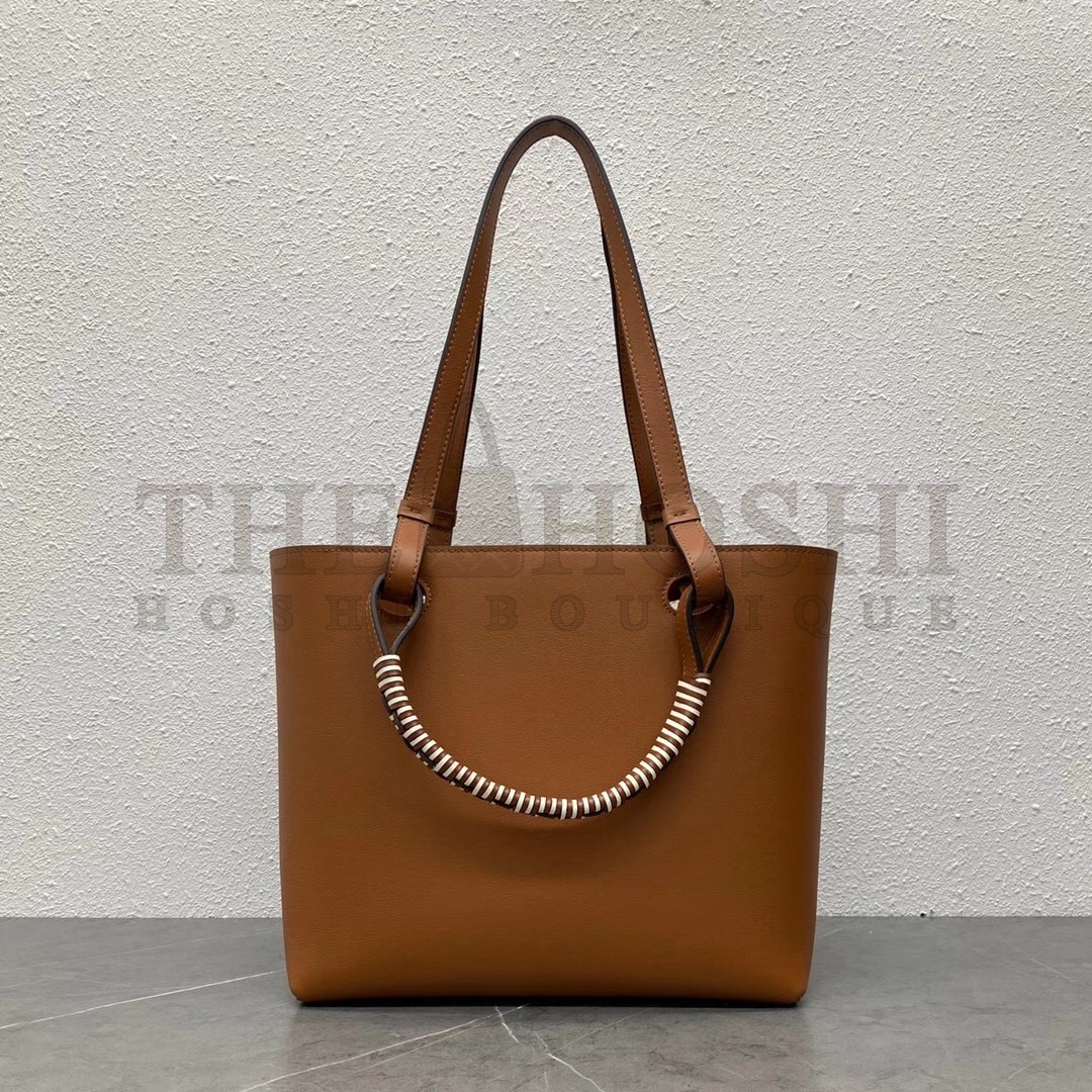 L0ew* Anagram Small Tote In Tan Classic Calfskin Master Quality