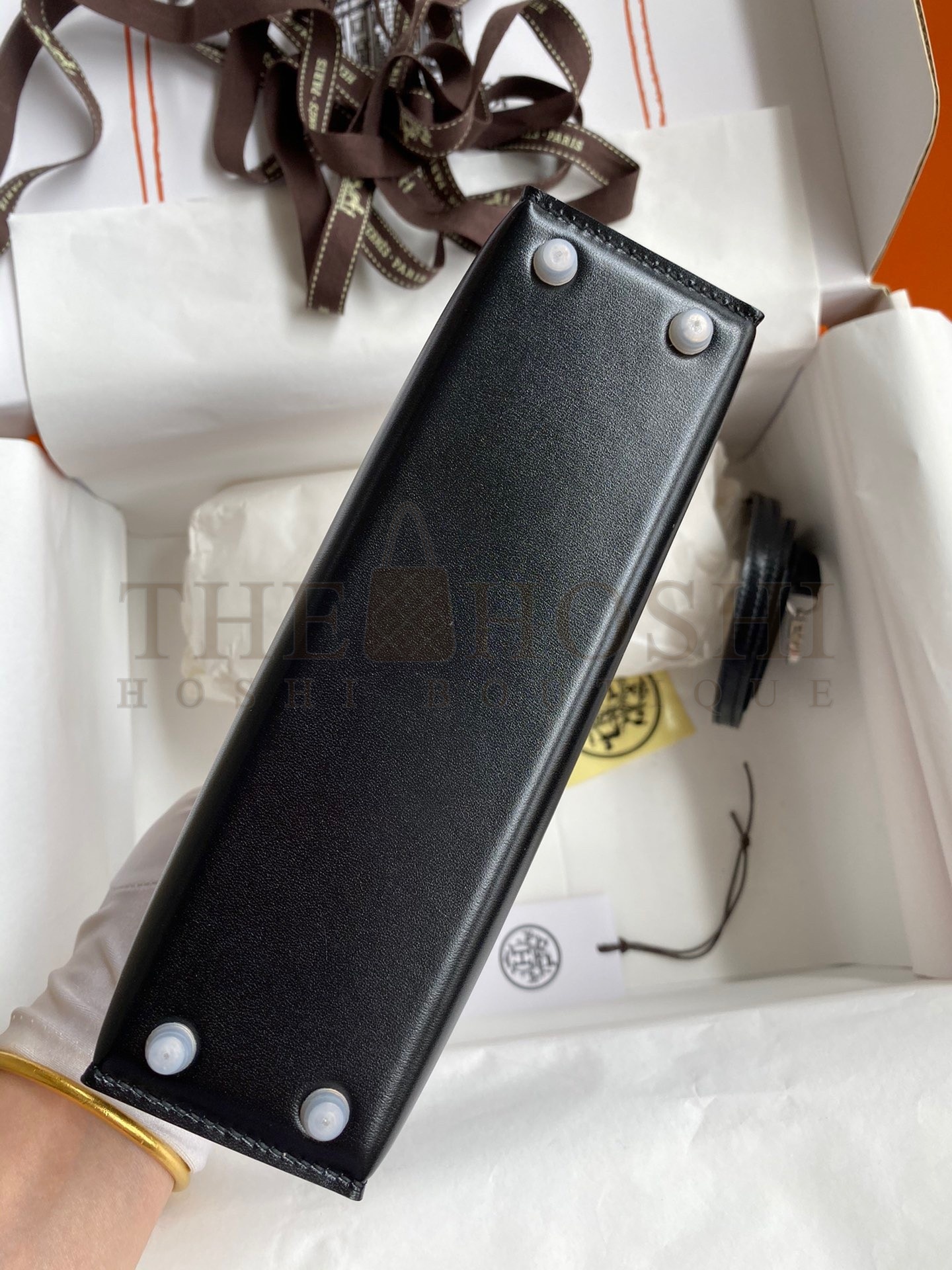 H**me5 Kelly Mini II Sellier Handmade Bag In Black Box Calfskin Master Quality