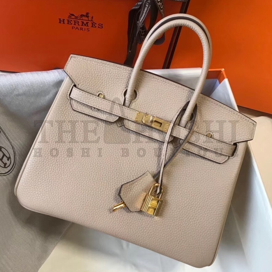 H**me5 Birkin 25cm Bag In Argile Clemence Leather Master Quality
