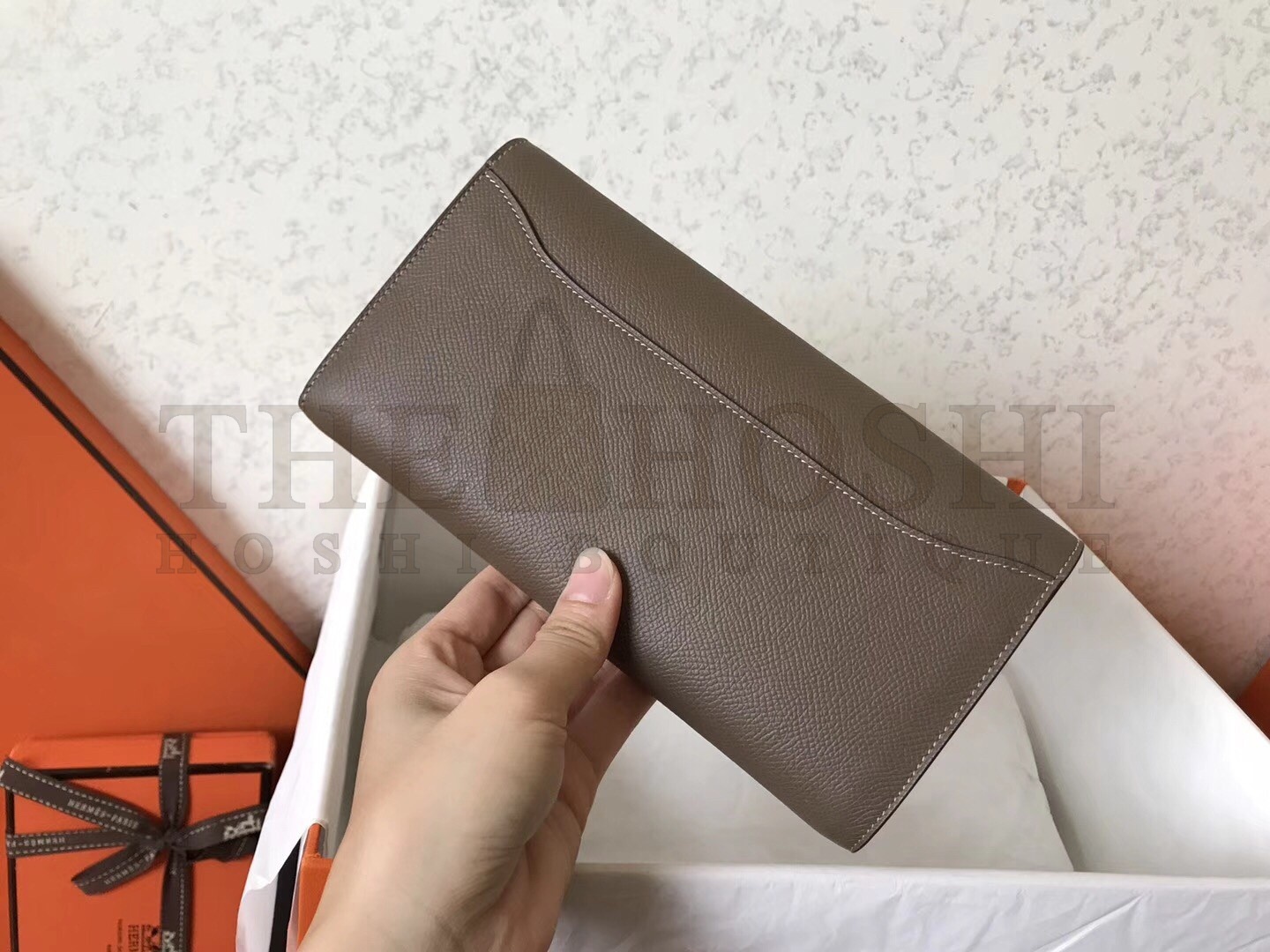 H**me5 Taupe Epsom Constance Long Wallet Master Quality
