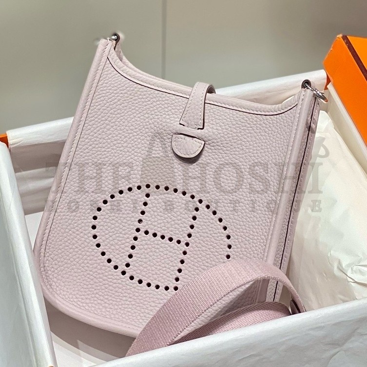 H**me5 Evelyne III TPM Bag In Mauve Pale Clemence Leather Master Quality