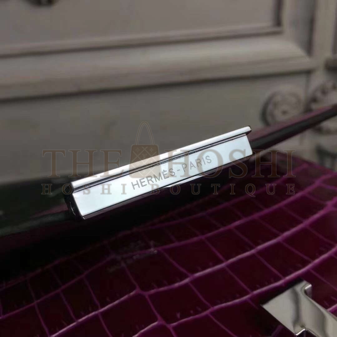 H**me5 Fuchsia Constance MM 24cm Crocodile Bag Master Quality