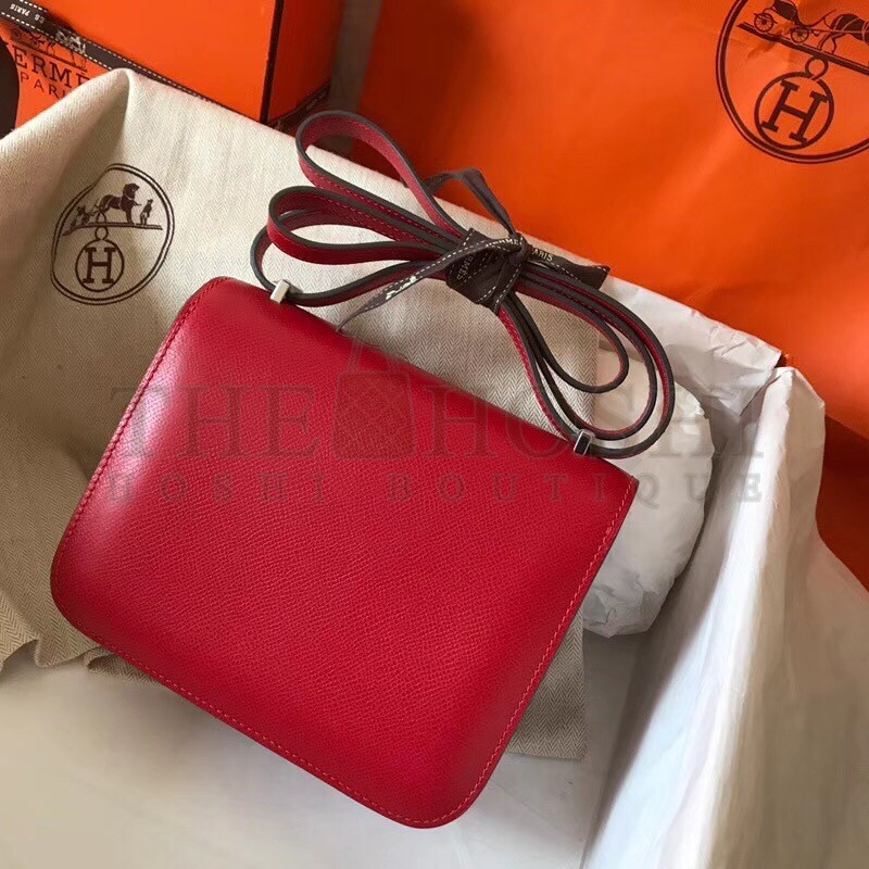 H**me5 Mini Constance 18cm Red Epsom Bag Master Quality