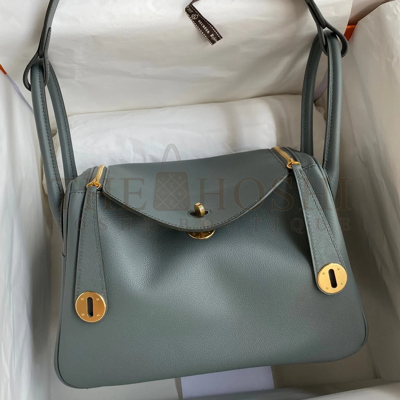 H**me5 Lindy 26 Handmade Bag In Vert Amande Evercolor Leather Master Quality